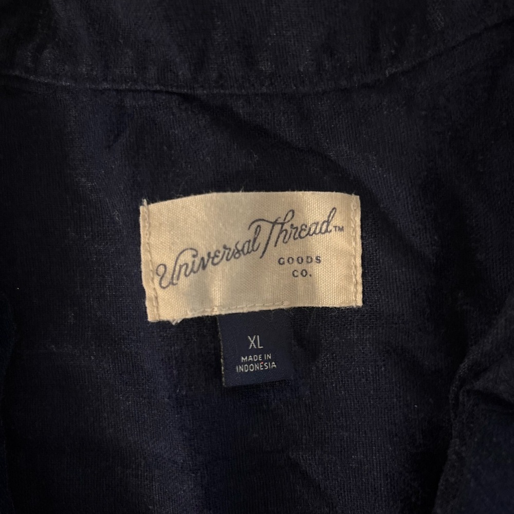 Navy Button-Up Short Sleeve Shirt - Picture 2 of 2